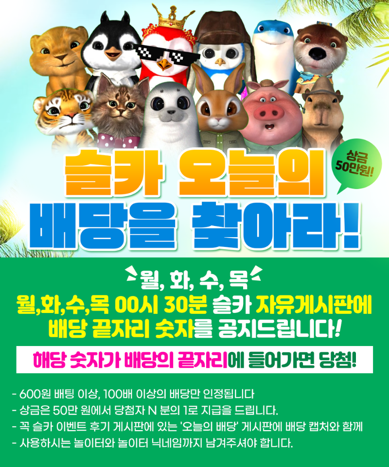 슬카 오늘의 배당을 찾아라