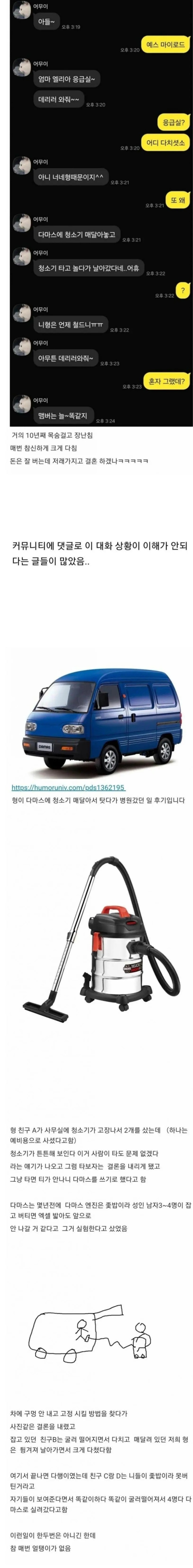 응급실에 실려간 형