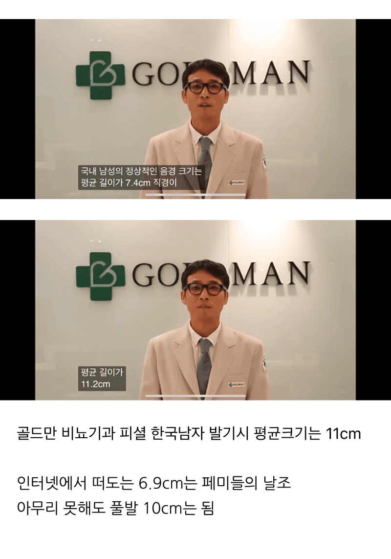 비뇨기과 피셜 코리안 성기크기