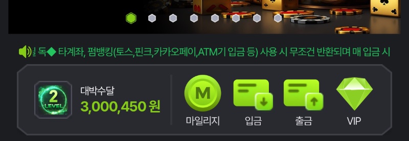 슬롯왕 1등 상금 들어왓네용!