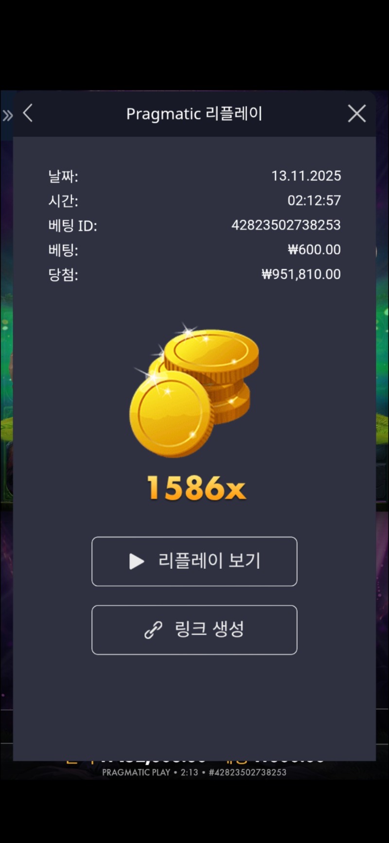 멀린1586배