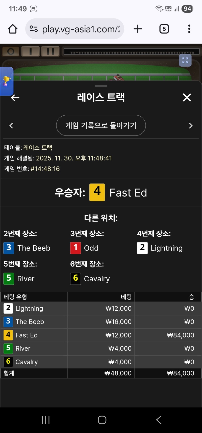 레이스 트렉 승 2