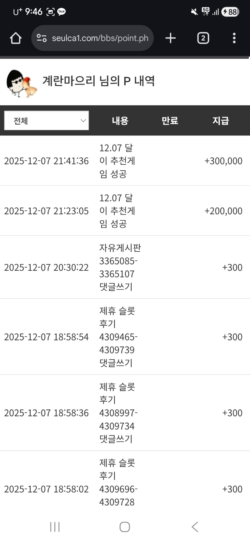 달오빠 추겜 맥스 슈웃!!