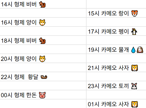 [12월8일] 금일 방송 스케줄입니다