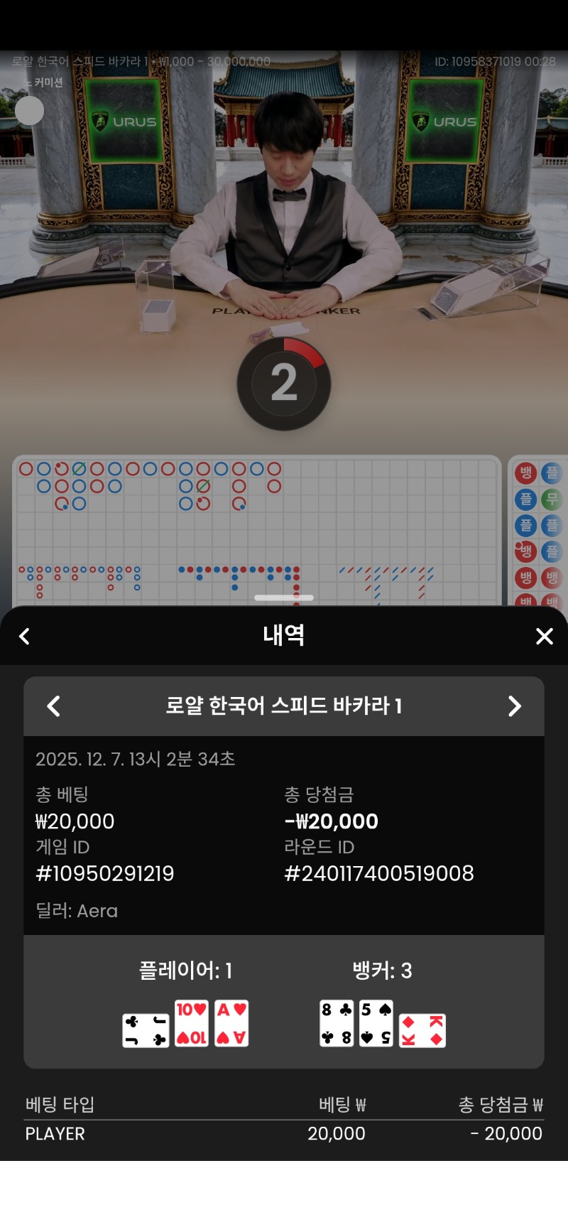 바카라 플레이어 패