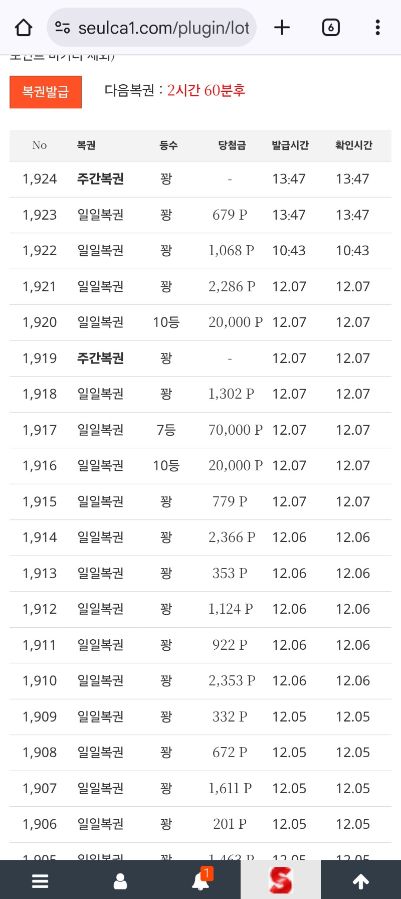 월요일 첫 쌍복