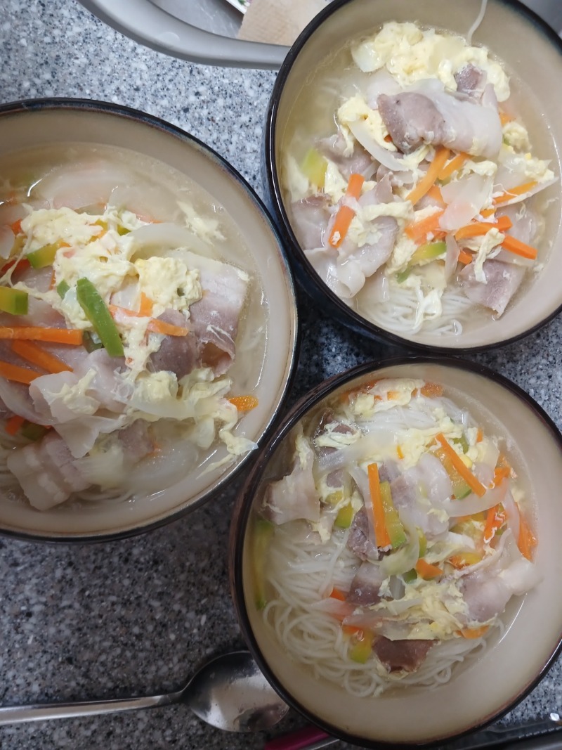 간단고기 국수 저메추