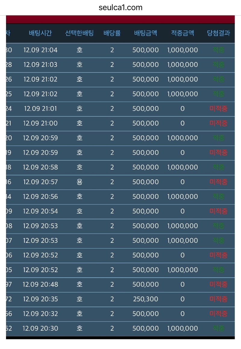슬카라슬용호에죽다살았네