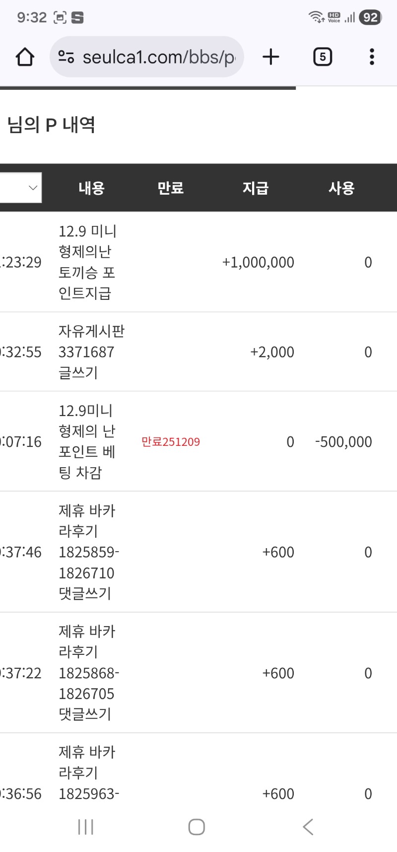 미니형난 토끼 승 포인트 감사합니다 ~