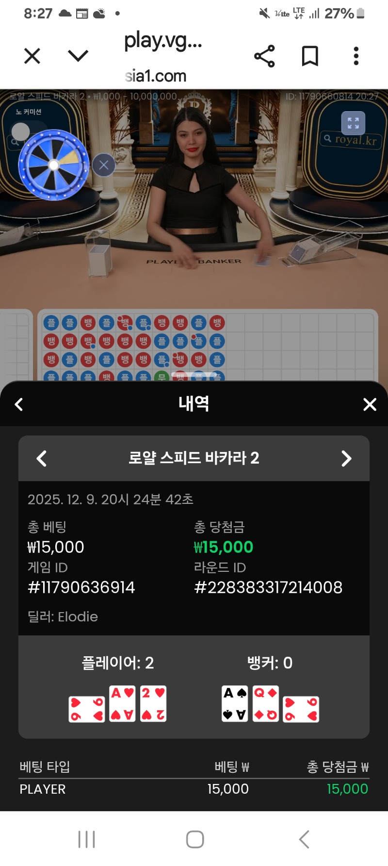 로얄카라 8:4 내츄럴승
