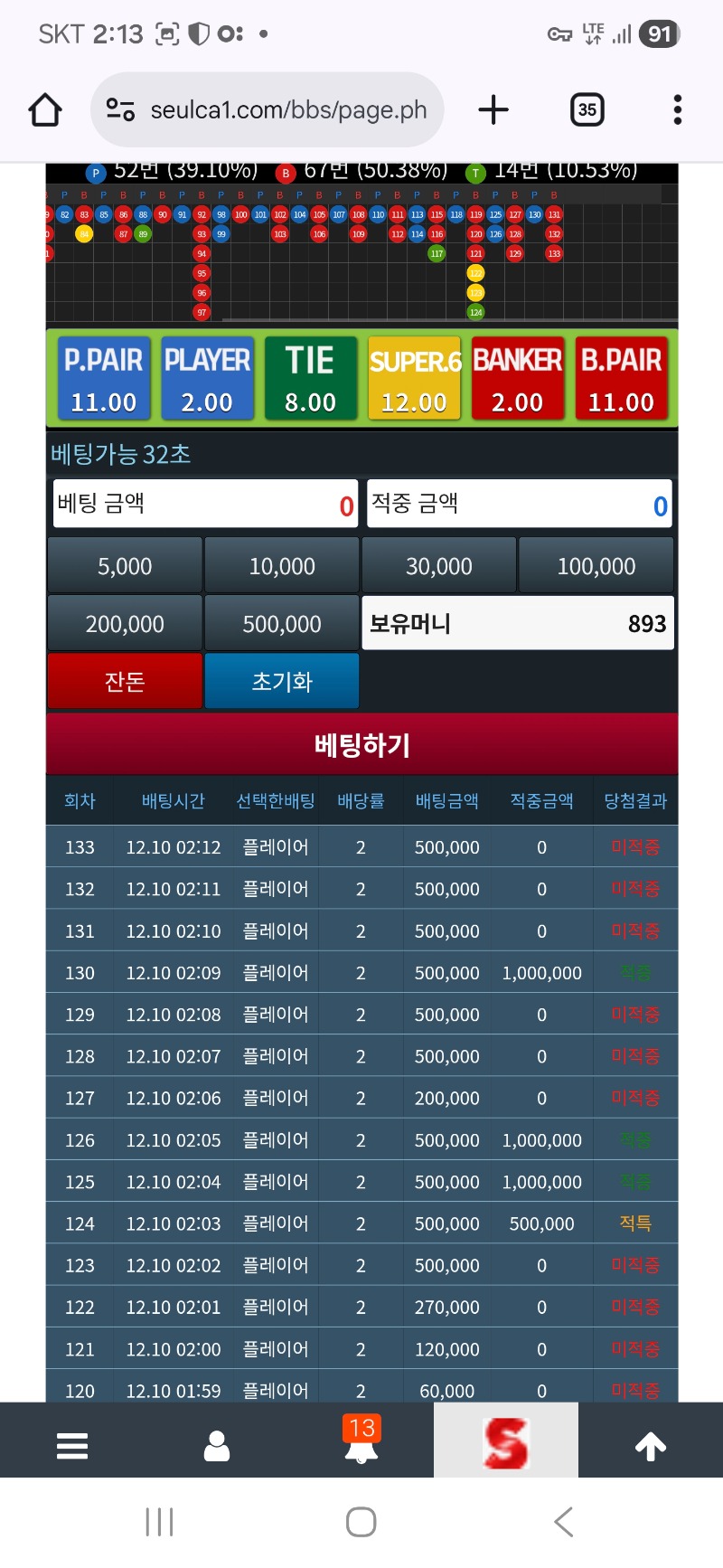 슬카라 빨간색 이럴수가 ㄷㄷㄷ