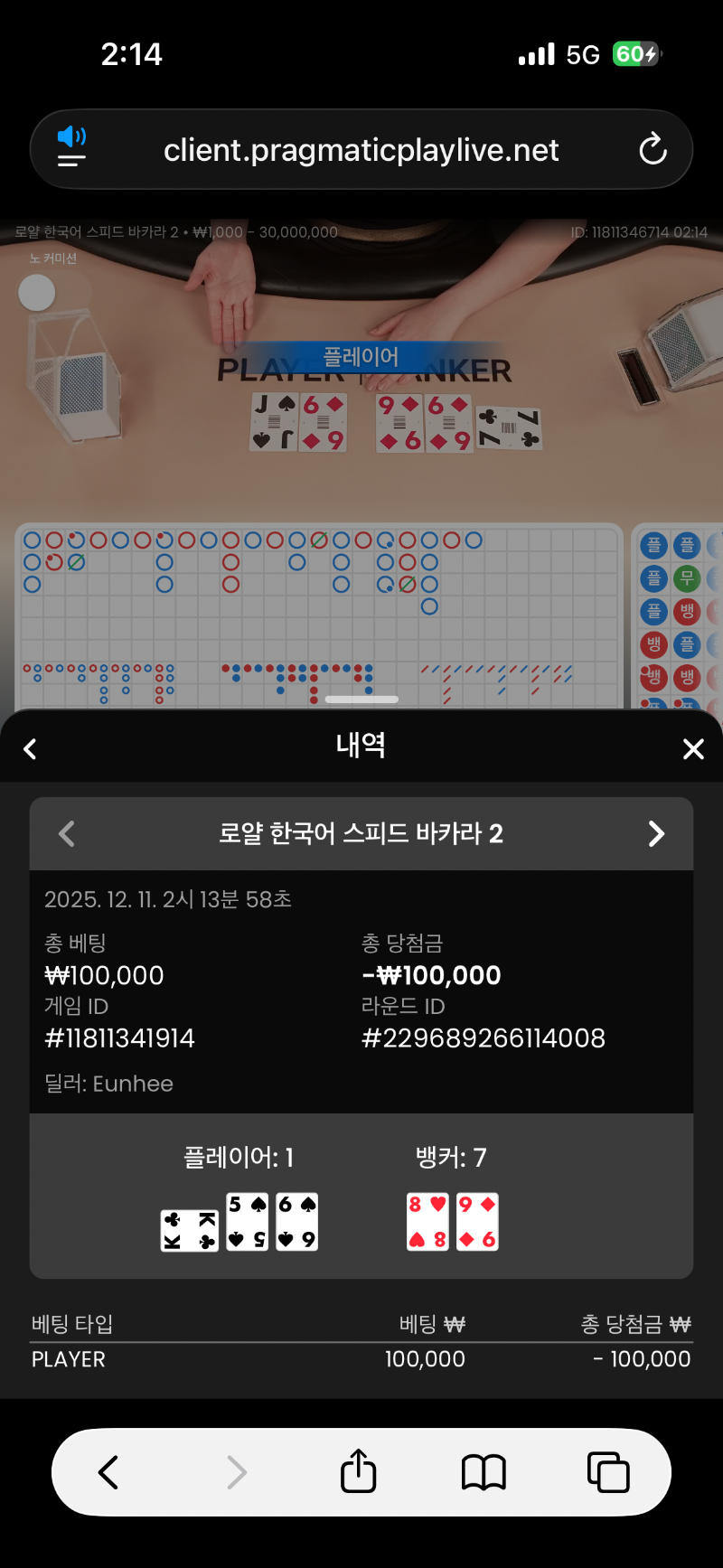 시카라 플레이어 마지막 패배 ㅜㅜ