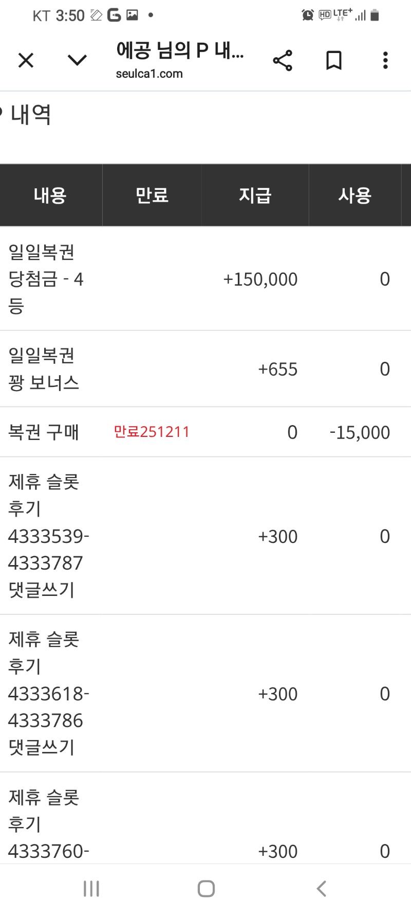 일복4등 감사합니다 ~