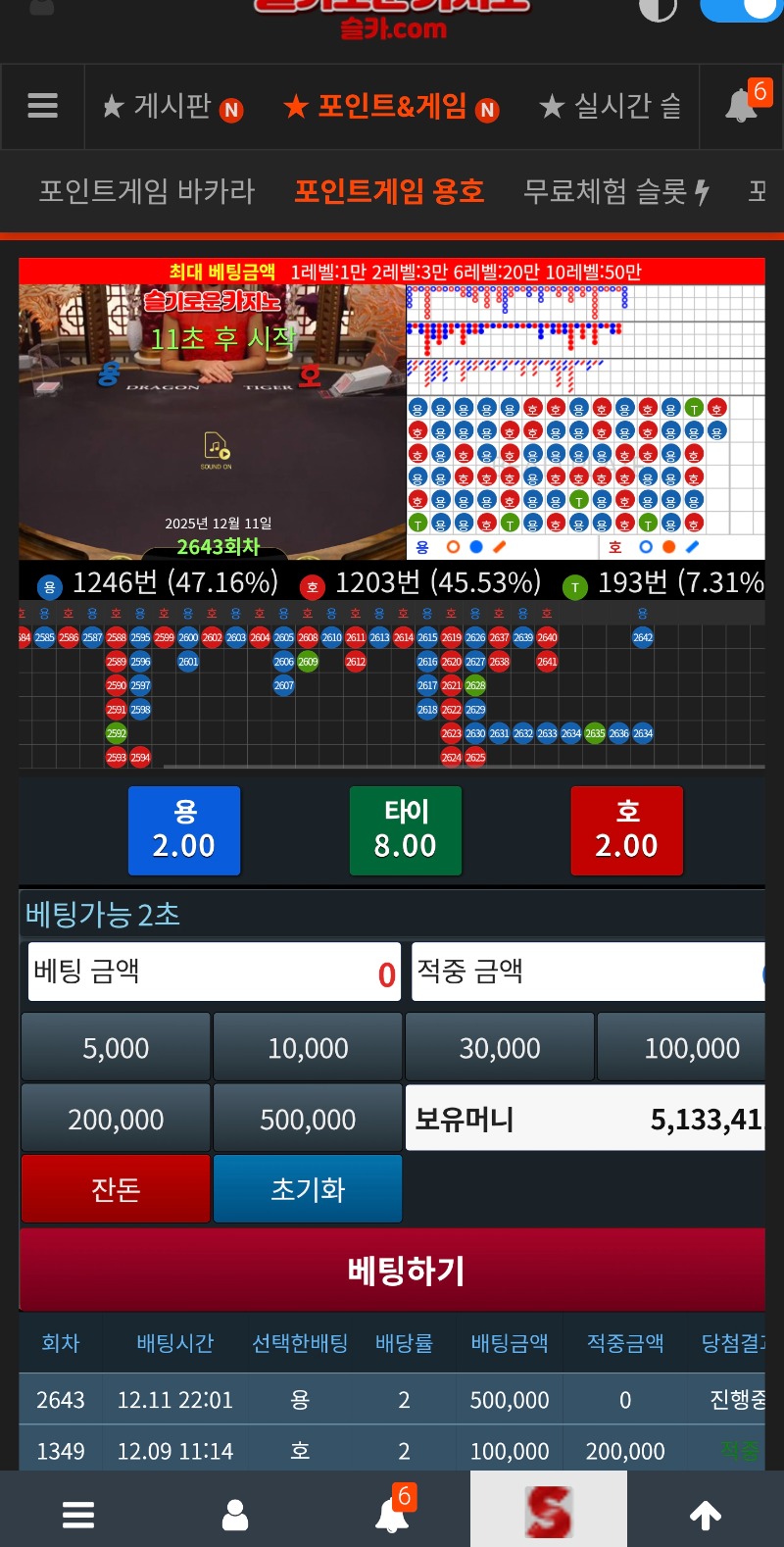 과연 형난 미적중포 직어먹기결과는요~~