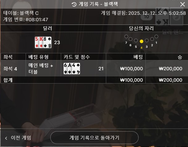 블짹 따블링 성공!