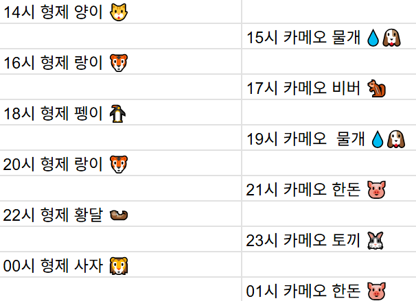 [12월13일] 금일 방송 스케줄입니다