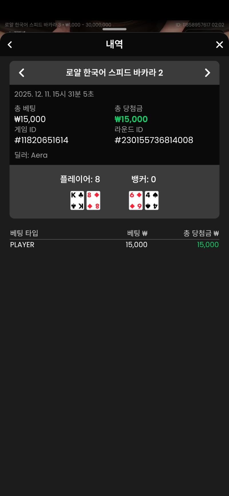 바카라 플레이어 승