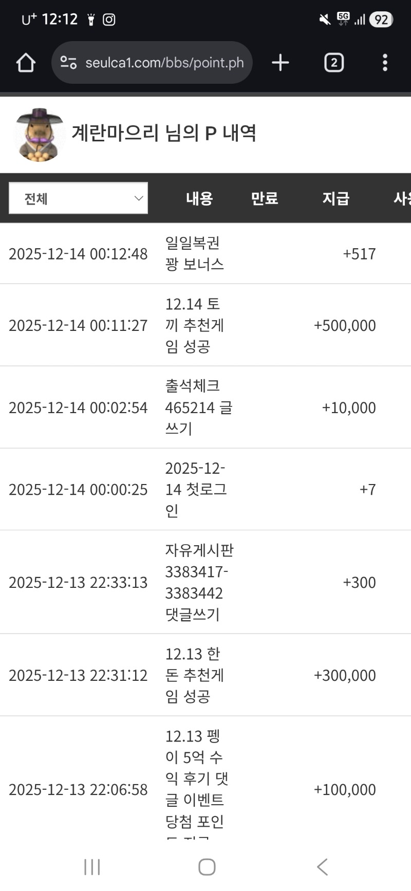 토끼 추겜 수익 성공 ㅅ ㅅ