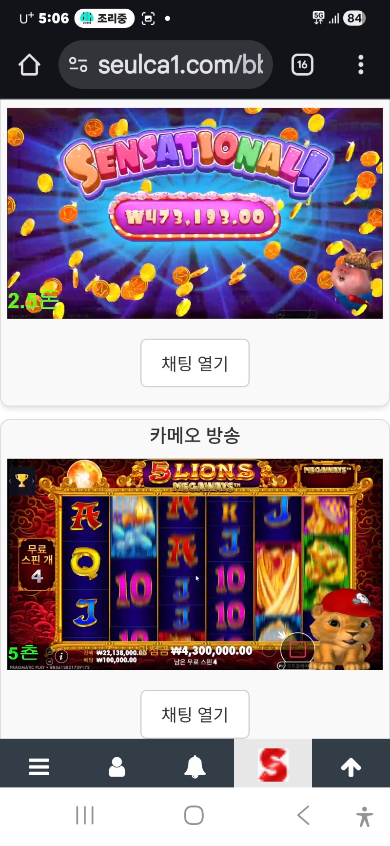 동시 시청 조으다ㅎ