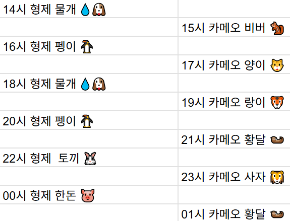 [12월15일] 금일 방송 스케줄입니다