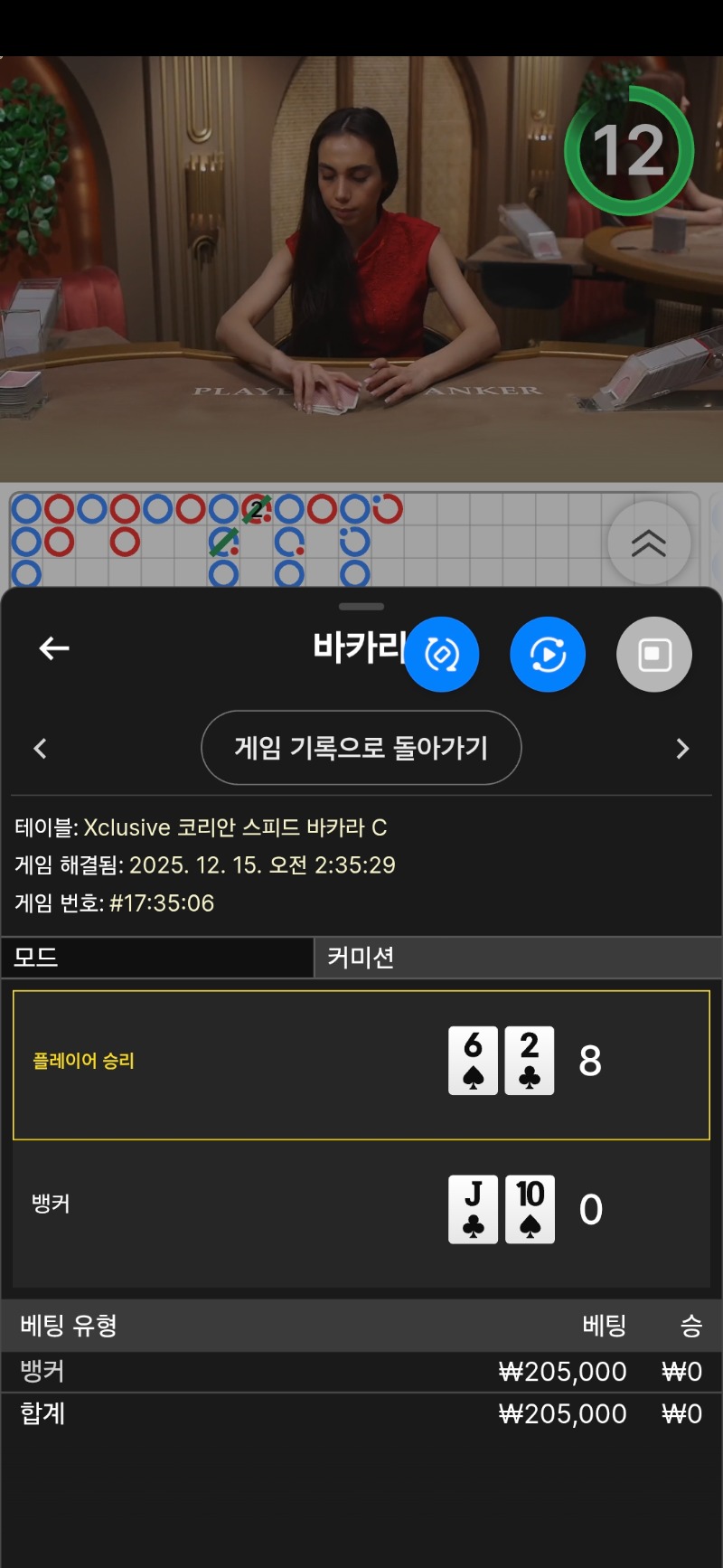바카라 8대0패 2패