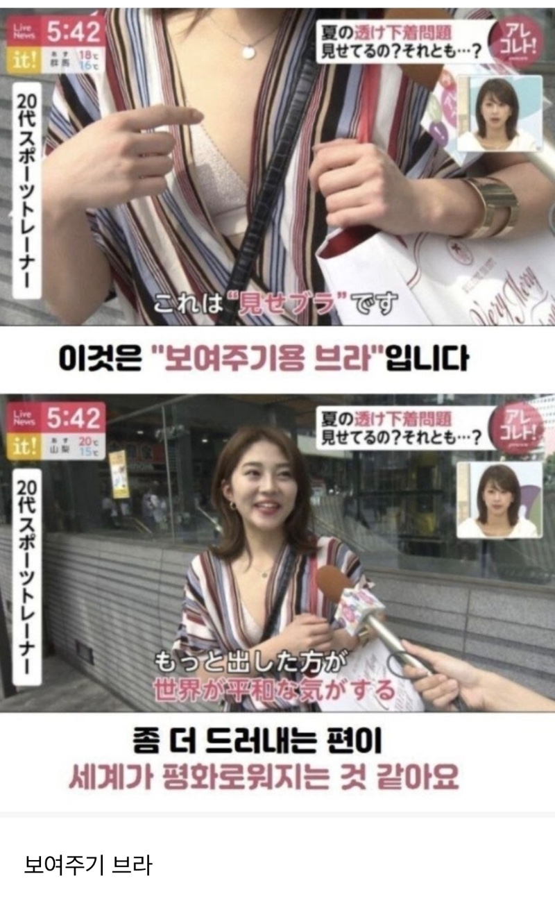 일본에서 유행하는 브래지어