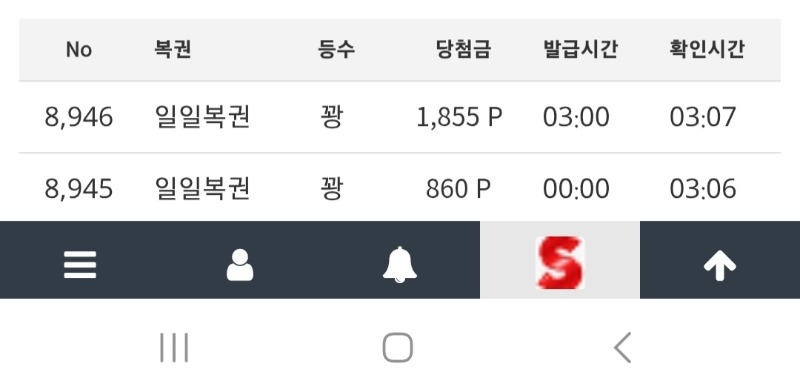 12시정각 3시정각의 내 복권