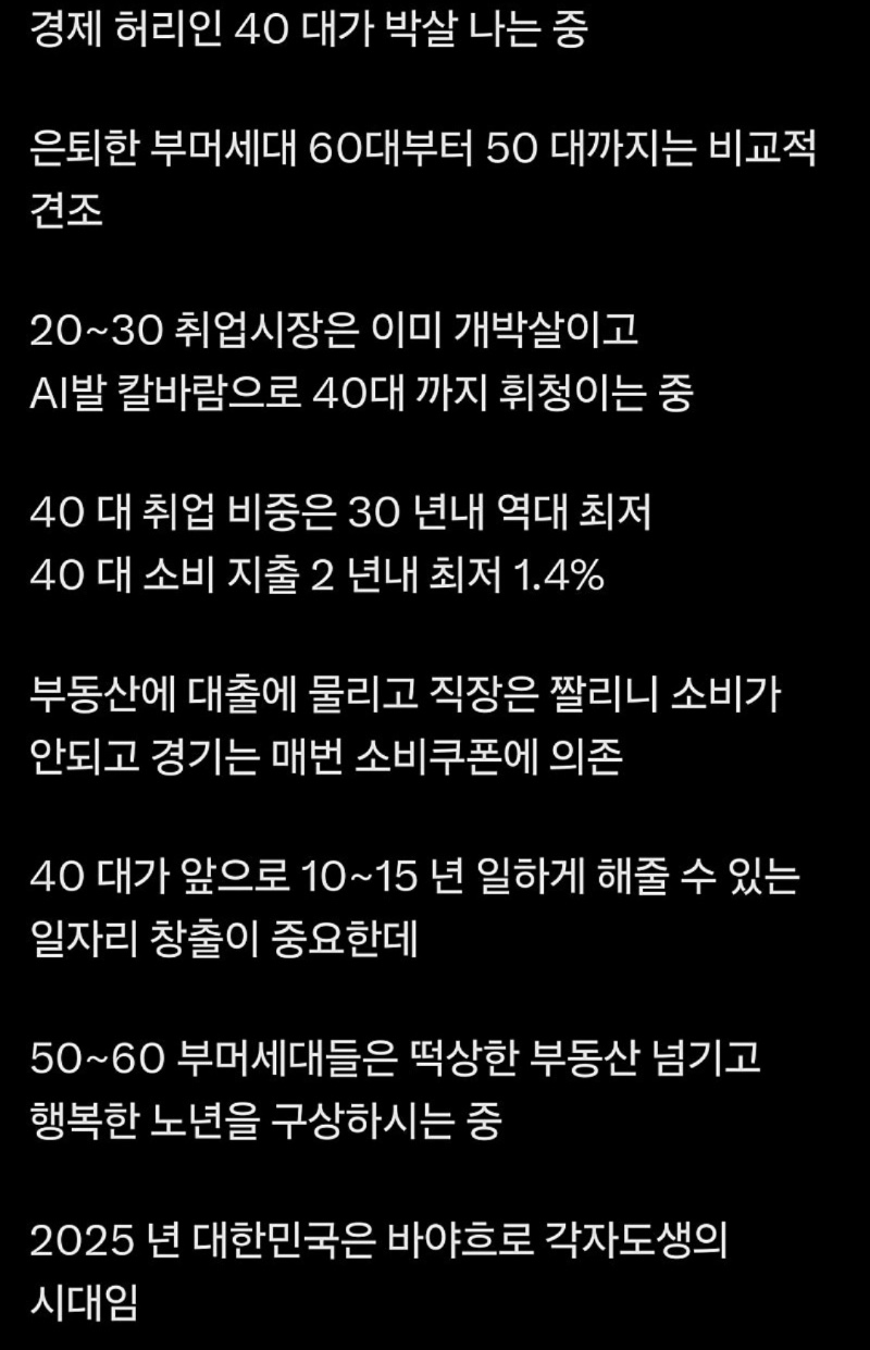 요즘 경제 상황