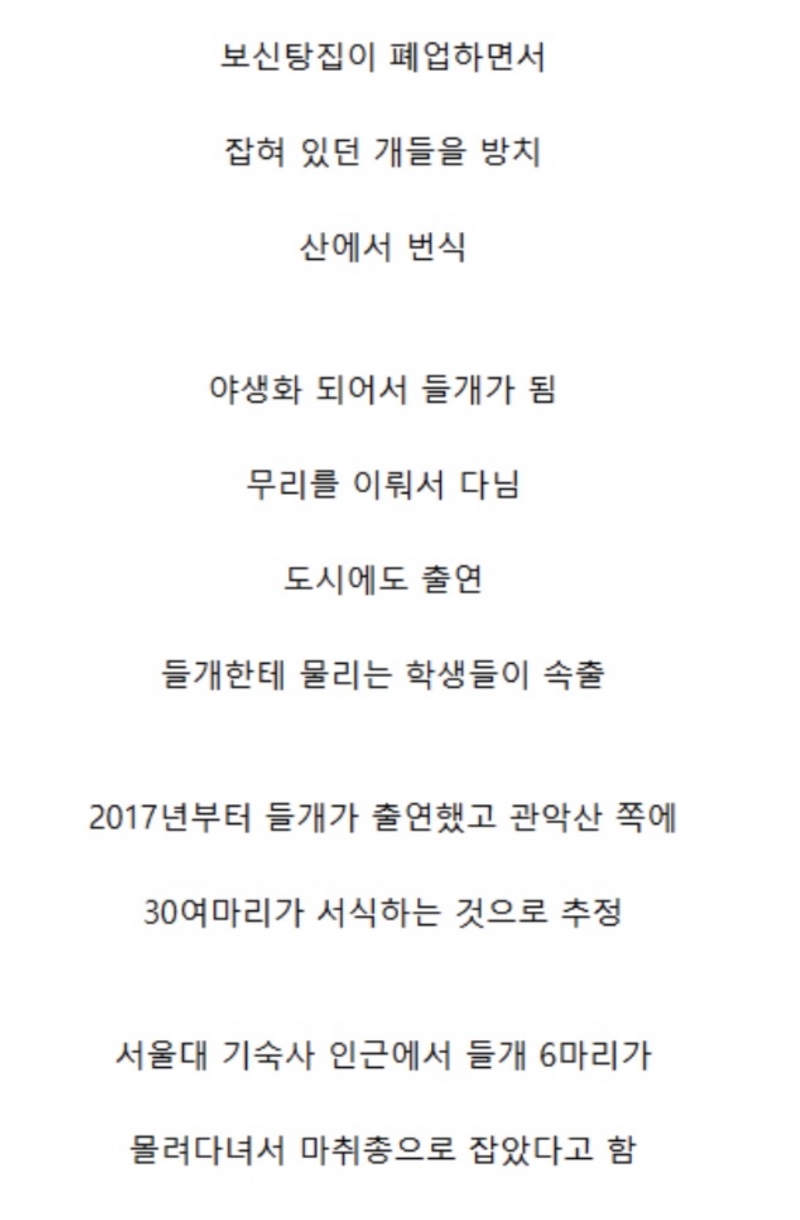 보신탕집 폐업 여파 피해