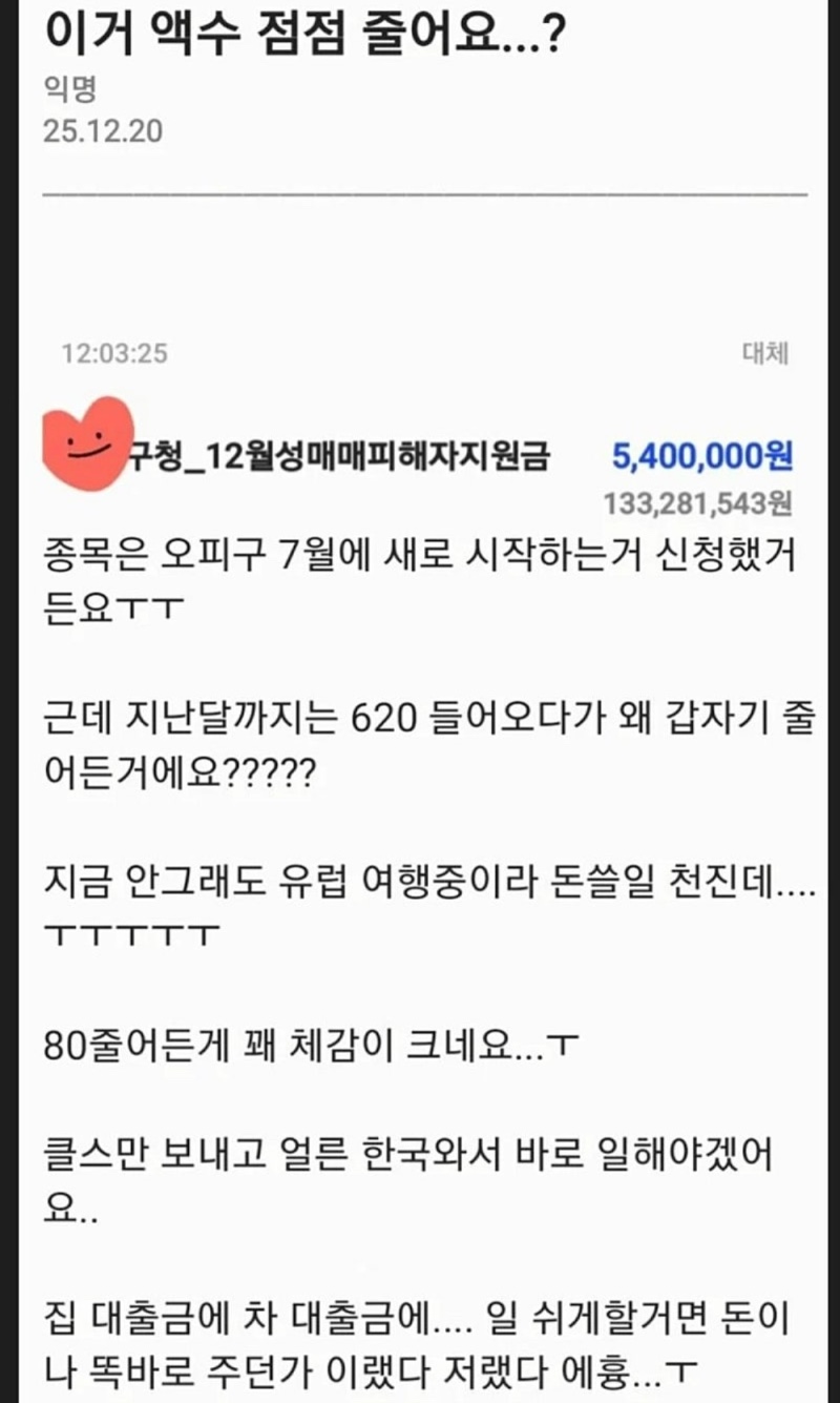 생전 처음 들어보는 국가 지원금