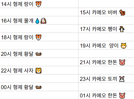 [12월24일] 금일 방송 스케줄입니다