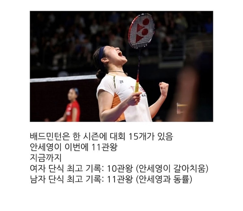 안세영이 얼마나 대단한건지