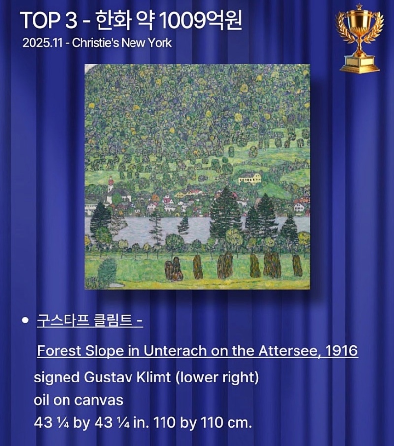 올해의 그림 가격 탑3