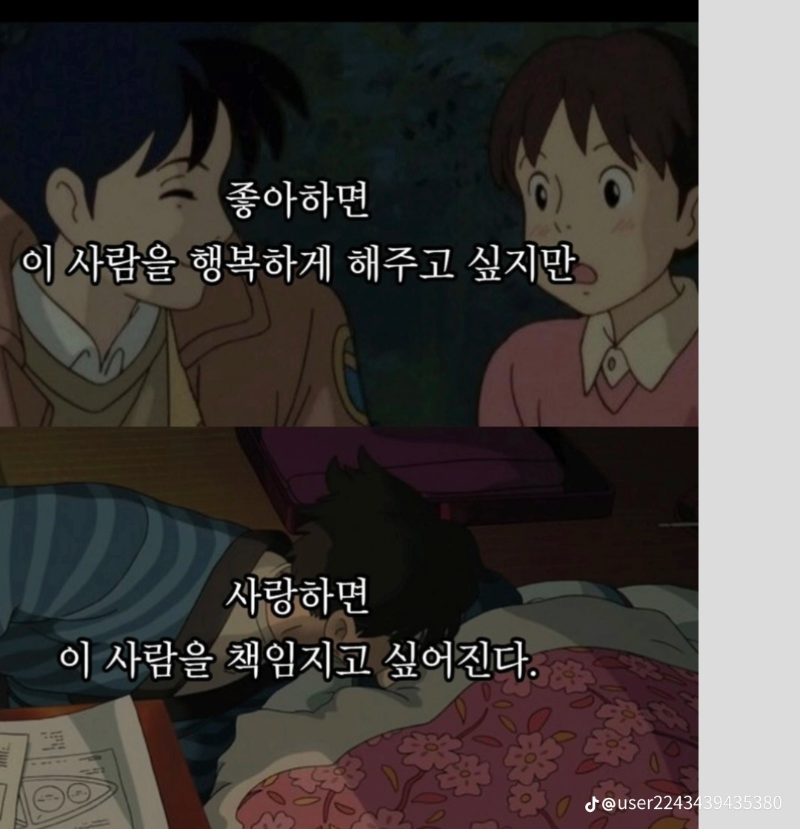 좋아하는것과 사랑하는  것의 차이점