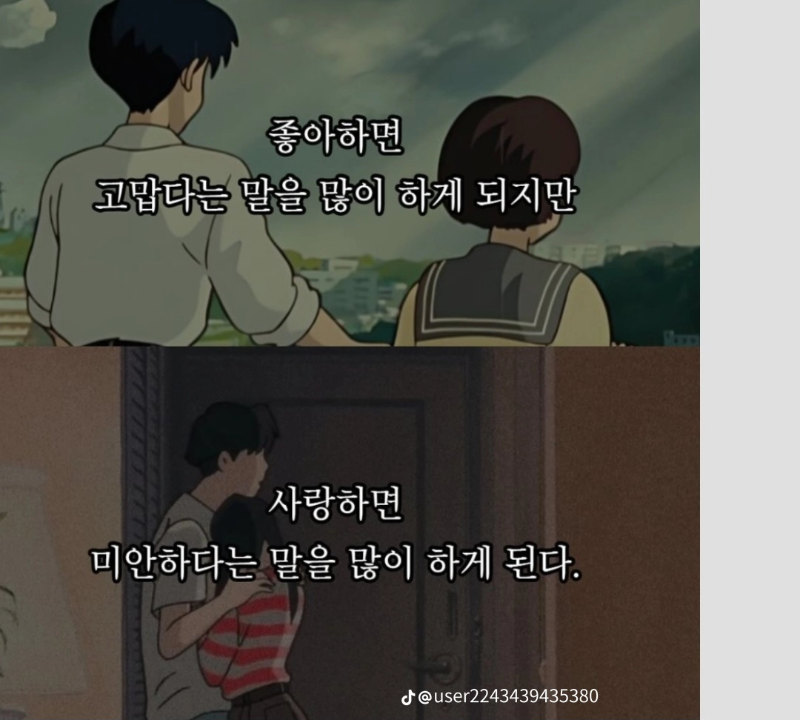 좋아하는것과 사랑하는  것의 차이점