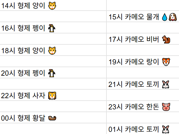 [12월29일] 금일 방송 스케줄입니다