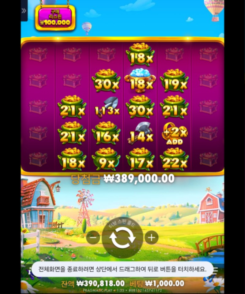 황금물조리 389배