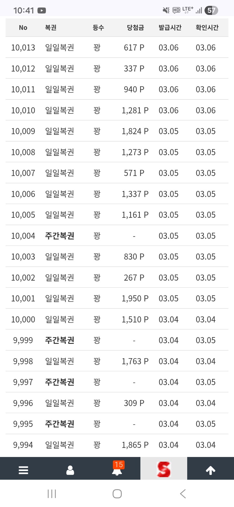 당첨하나만 주면 안잡아먹지~