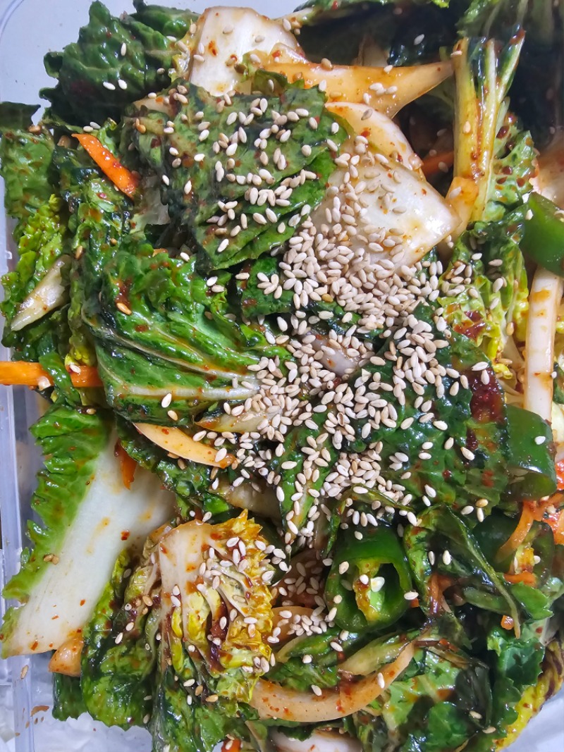 아부지반찬 맹글기1(봄동겉절이)