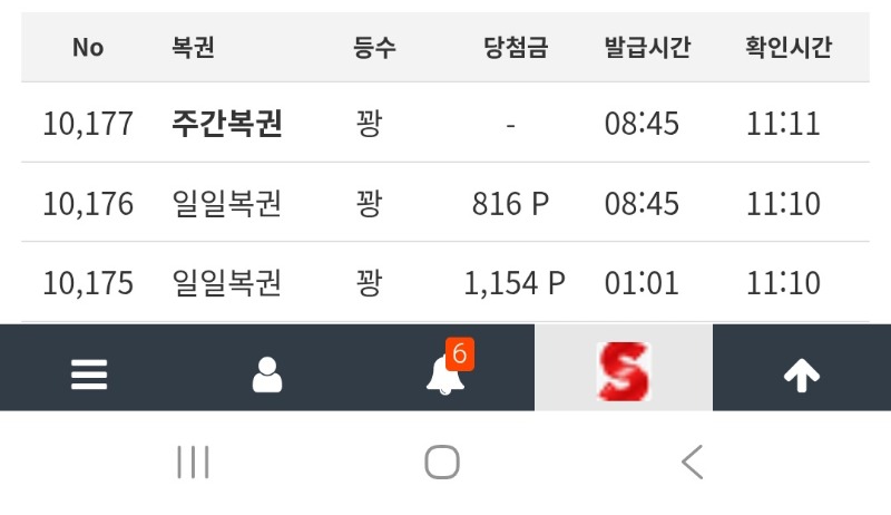 묵혀둔 오늘복권도 고이접어 보내드리오다