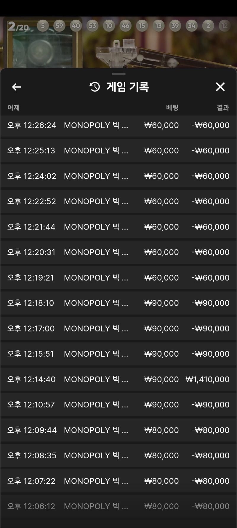 모노폴리 한달만에 겪은 대참사...무섭다 이겜