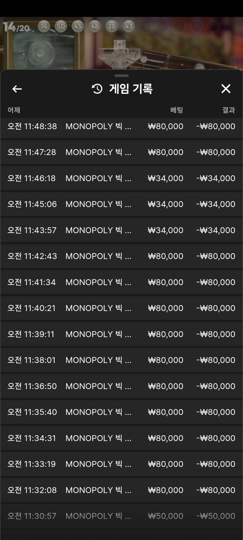 모노폴리 한달만에 겪은 대참사...무섭다 이겜