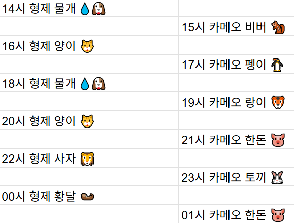 [4월13일] 금일 방송 스케줄입니다