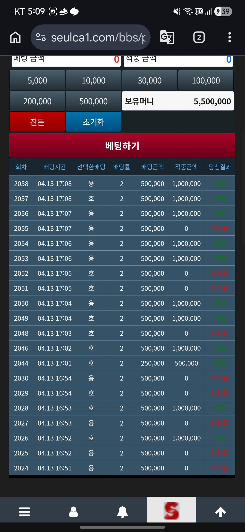 슬카라 슬용호 힘들었다~