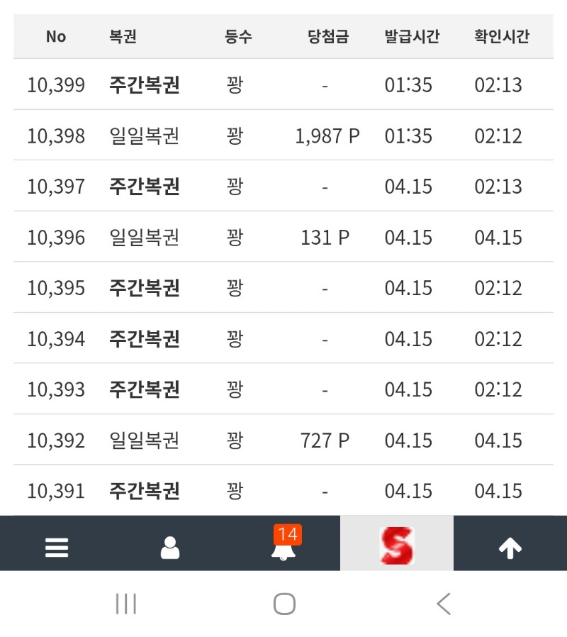 포인트있을때 구매해둔 주복들 고이접어보내줍니다