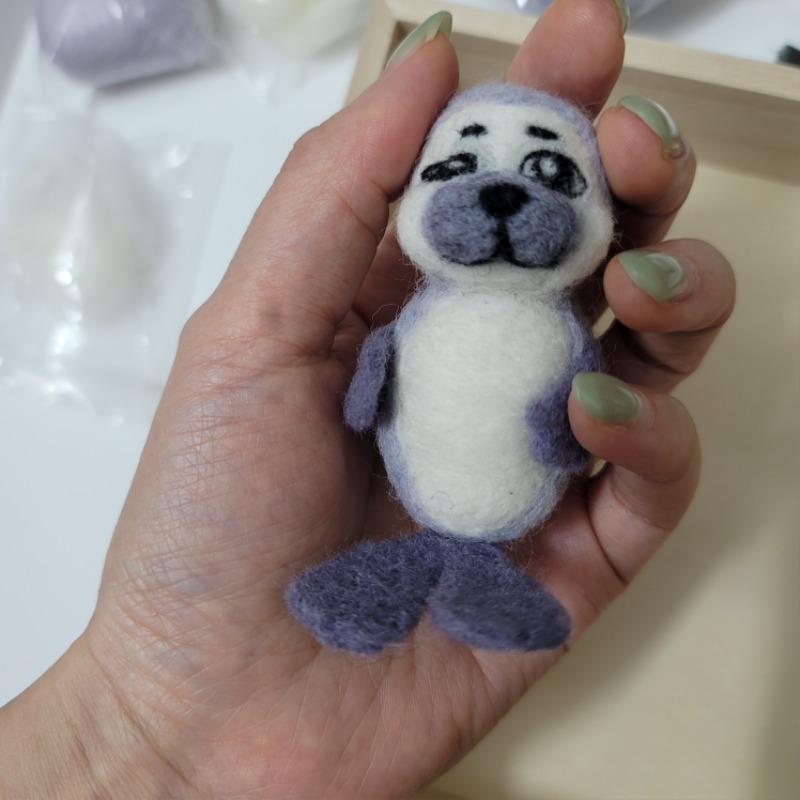 물개인형 완성 (독학으로 첨 만들어본 양모펠트인형)