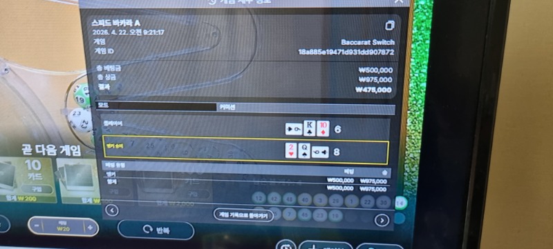 스피드 바카라  승 ㆍ패ㆍ무  대패 입니다