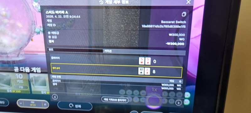 스피드 바카라  승 ㆍ패ㆍ무  대패 입니다