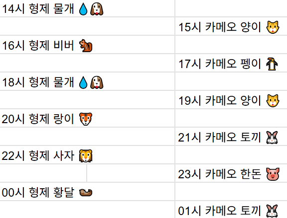 [4월24일] 금일 방송 스케줄입니다