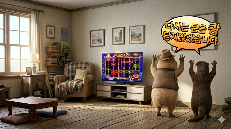 비버 달이  문  쾅닫지 말랬지!!!!